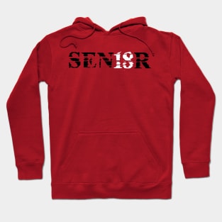 Distressed SEN18R (Senior) Graduation T-Shirt Hoodie